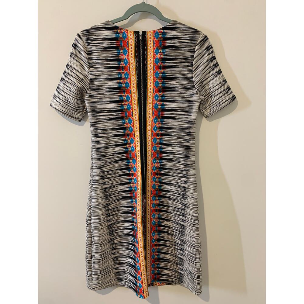 Fifth & Park Dress Womens Size 4 Aztec Tribal scuba knit boho career comfy - Picture 5 of 9